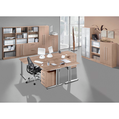 Artikelbild 4 für HAMMERBACHER Aktenregal Sira nussbaum 80,0 x 40,0 x 200,4 cm, 1 St., Artikelnummer 641840