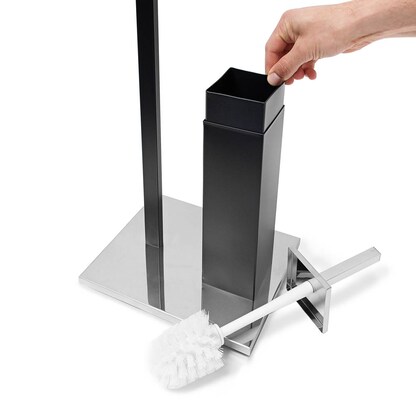 Artikelbild 5 für relaxdays WC-Garnitur schwarz, silber Metall, 1 St., Artikelnummer 360972