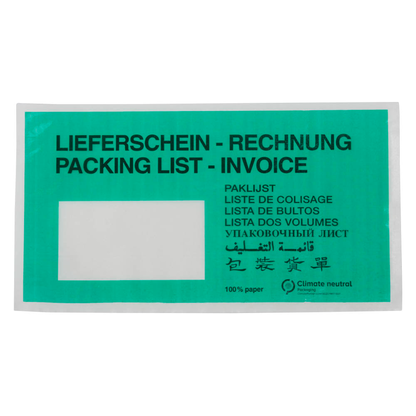 Artikelbild für WIHEDÜ Lieferscheintaschen Pergamin Papier DIN lang 250 St., Artikelnummer 343422