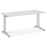 Artikelbild 1 für HAMMERBACHER Altus Schreibtisch lichtgrau rechteckig, C-Fuß-Gestell silber 160,0 x 80,0 cm, Artikelnummer 203380