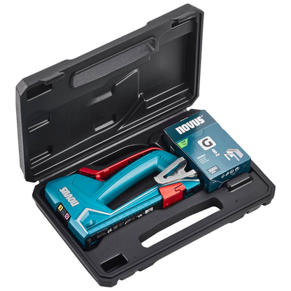 Artikelbild für novus Handtacker J-51 Kofferset türkis, 1 Set, Artikelnummer 712347