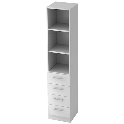 Artikelbild für HAMMERBACHER Regalschrank Orbis, V7600/W/W/RE weiß 40,6 x 42,0 x 200,4 cm, 1 St., Artikelnummer 636732