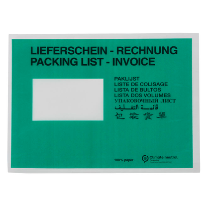 Artikelbild für WIHEDÜ Lieferscheintaschen Pergamin Papier DIN C5 250 St., Artikelnummer 343432