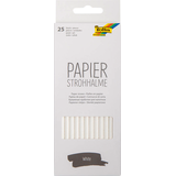 Artikelbild 1 für 25 folia Strohhalme WHITE weiß, Artikelnummer 600967