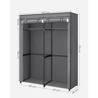 Artikelbild 2 für SONGMICS Stoffschrank, RYG02GY grau 140,0 x 43,0 x 174,0 cm, 1 St., Artikelnummer 439408