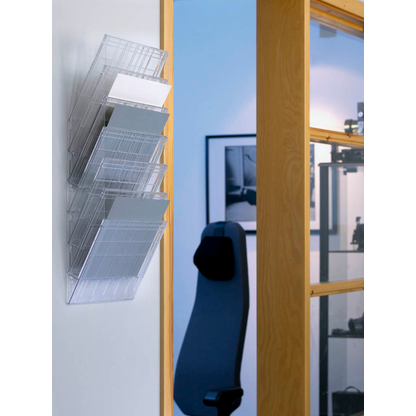 Artikelbild 2 für DURABLE Wandprospekthalter FLEXIBOXX transparent DIN A4 hoch 6 Fächern 24,0 x 13,5 x 69,0 cm, 1 St., Artikelnummer 350132