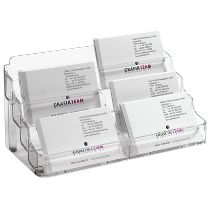 Artikelbild für SIGEL Visitenkartenhalter glasklar, für pro Fach bis zu 70 Visitenkarten, Artikelnummer 569988