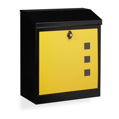 Artikelbild 7 für relaxdays Briefkasten 10020775_359 schwarz-gelb, Artikelnummer 523211