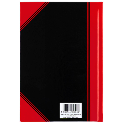 Artikelbild 7 für Bantex Notizbuch Chinakladde DIN A5 kariert, schwarz/rot Hardcover 192 Seiten, 1 St., Artikelnummer 429504