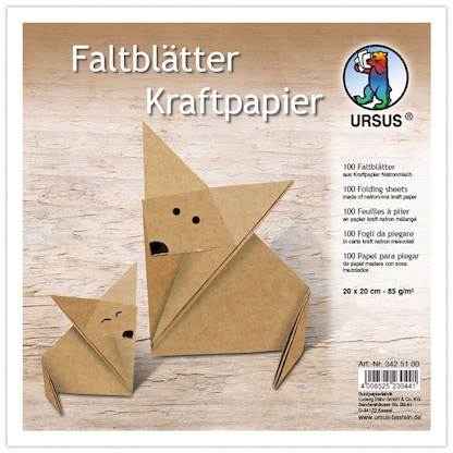 Artikelbild für URSUS® Faltblätter Kraftpapier braun 100 St., Artikelnummer 232567