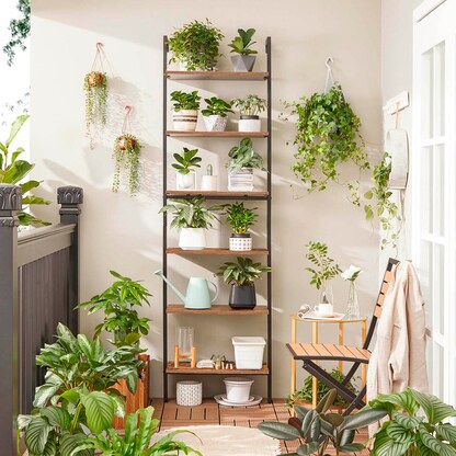 Artikelbild 5 für VASAGLE Wandregal braun, schwarz 60,0 x 30,0 x 204,8 cm, 1 St., Artikelnummer 289839