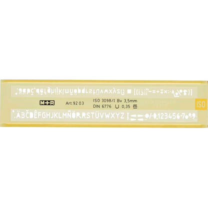 Artikelbild für M + R Schriftschablone gelb, Artikelnummer 737779