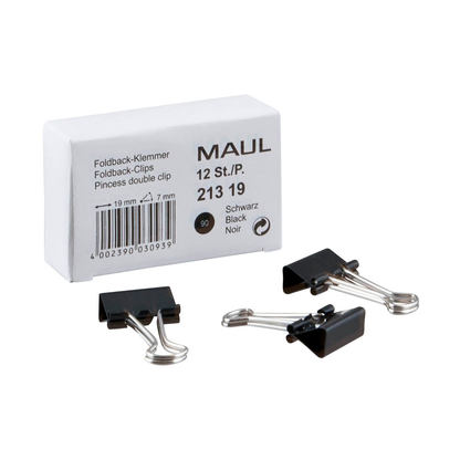 Artikelbild für MAUL Foldbackklammern schwarz 1,9 cm, 12 St., Artikelnummer 958660