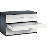 Artikelbild 1 für CP 7100 Planschrank schwarzgrau, lichtgrau 5 Schubladen 110,0 x 76,5 x 76,0 cm, 1 St., Artikelnummer 682284