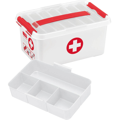 Artikelbild für sunware the q-line Erste-Hilfe-Box 6,0 l weiß/rot 30,0 x 20,0 x 14,5 cm, 1 St., Artikelnummer 427894