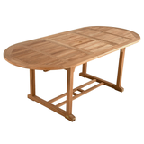 Artikelbild 1 für Garden Pleasure Gartentisch SOLO braun oval 95,0 x 160,0 / 210,0 x 75,0 cm, Artikelnummer 896953