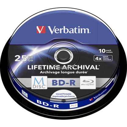 Artikelbild für verbatim Blu-ray BD-R 25 GB bedruckbar, 10 St., Artikelnummer 970386