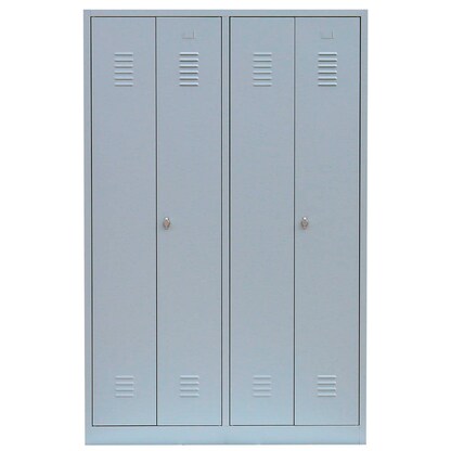 Artikelbild 4 für LÜLLMANN Spind lichtgrau 510440, 2 Schließfächer 117,0 x 50,0 x 180,0 cm, Artikelnummer 185229