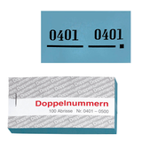 Artikelbild 1 für WOLF & APPENZELLER Doppelnummernblöcke 0001-0100, 0101-0200, 0201-0300, 0301-0400, 0401-0500, blau, 5 Blöcke, Artikelnummer 241315