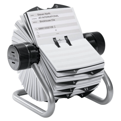 Artikelbild für DURABLE Telefon-/Adress-Rollkartei Telindex silber, für 500 Adress,- Telefonkarten, Artikelnummer 134452