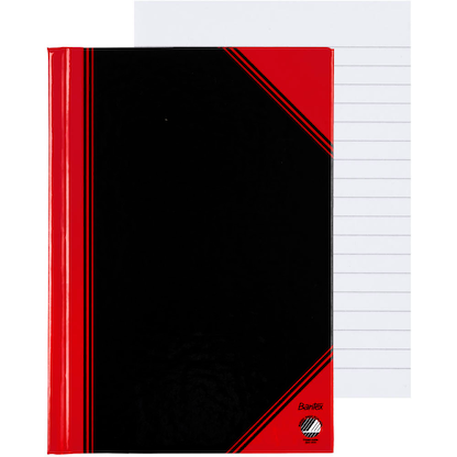 Artikelbild 2 für Bantex Notizbuch Chinakladde DIN A6 liniert, schwarz/rot Hardcover 192 Seiten, 1 St., Artikelnummer 429535