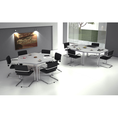 Artikelbild 3 für HAMMERBACHER Mehrzwecktisch lichtgrau rechteckig, Vierkantrohr grau, 160,0 x 80,0 x 72,0 cm, Artikelnummer 528869