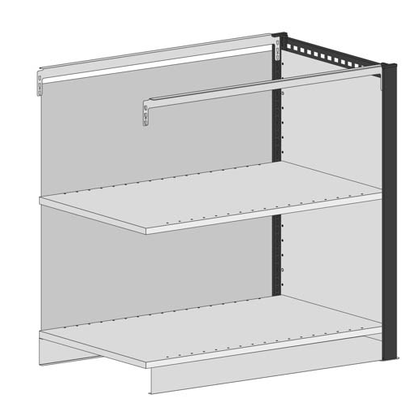 Artikelbild für SCHULTE Thekenmodul MULTIplus Endmodul ohne Arbeitsplatte, schwarz 105,6 x 78,0 x 100,7 cm, Artikelnummer 627297