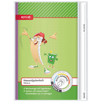 Artikelbild 2 für ROTH Hausaufgabenheft Kompass 4. Klasse liniert DIN A5 ohne Rand, 52 Blatt, 1 St., Artikelnummer 580917