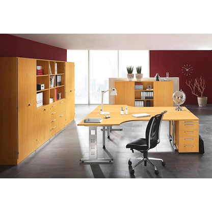 Artikelbild 5 für HAMMERBACHER Aktenregal Gradeo buche 80,0 x 40,0 x 200,4 cm, 1 St., Artikelnummer 233049