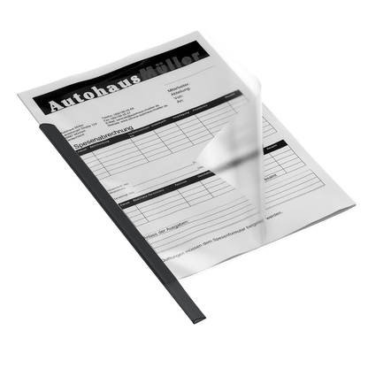 Artikelbild für DURABLE Klemmschienen schwarz DIN A4 60 Blatt, 50 St., Artikelnummer 233775