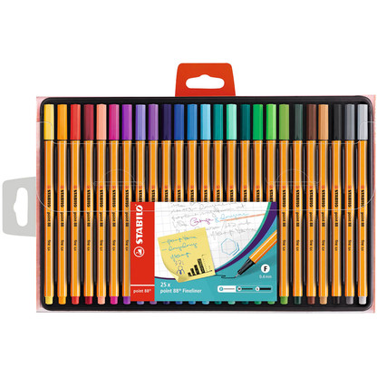 Artikelbild für STABILO point 88 Fineliner farbsortiert 0,4 mm, 25 St., Artikelnummer 155103