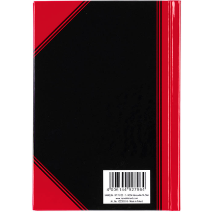 Artikelbild 7 für Bantex Notizbuch Chinakladde DIN A6 kariert, schwarz/rot Hardcover 192 Seiten, 1 St., Artikelnummer 429528