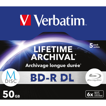 Artikelbild für verbatim Blu-ray BD-R 50 GB bedruckbar, 5 St., Artikelnummer 970398