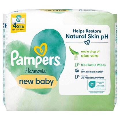 Artikelbild 4 für Pampers® Feuchttücher new baby Harmonie™ 1-lagig weiß, 184 St., Artikelnummer 273249