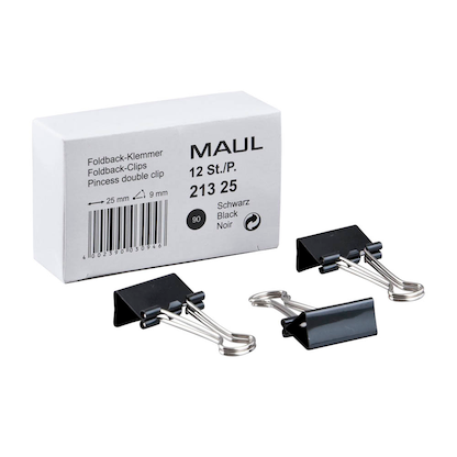 Artikelbild für MAUL Foldbackklammern schwarz 2,5 cm, 12 St., Artikelnummer 958694