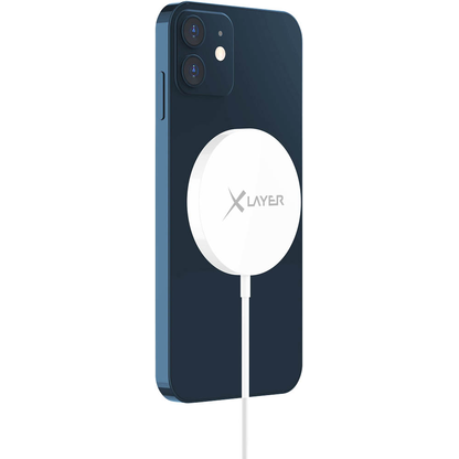 Artikelbild für XLAYER Wireless Charging Pad Magnetic Induktive Ladestation weiß, Kabellänge: 1,5 m, 15 Watt, Artikelnummer 605424