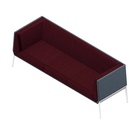 Artikelbild 4 für Quadrifoglio 3-Sitzer Sofa Accord bordeaux, grau weiß Stoff 211,0 x 68,0 x 76,0 cm, 1 St., Artikelnummer 462155