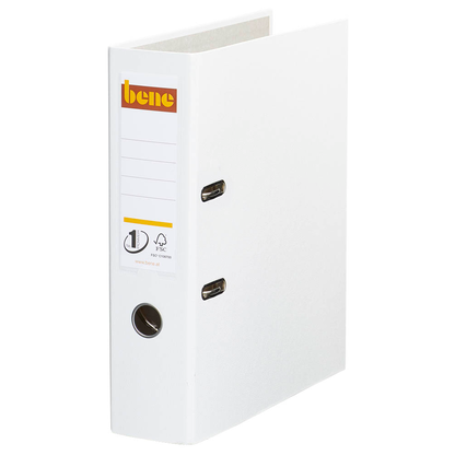 Artikelbild für bene No.1 Power Ordner weiß Kunststoff 8,0 cm DIN A4, 1 St., Artikelnummer 426247