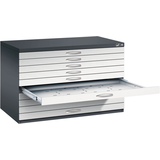 Artikelbild 1 für CP 7100 Planschrank schwarzgrau, lichtgrau 10 Schubladen 110,0 x 76,5 x 76,0 cm, 1 St., Artikelnummer 682462