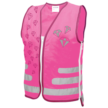 Artikelbild für ROTH Mädchen Kinder-Warnweste Diamant pink Einheitsgröße, Artikelnummer 580809