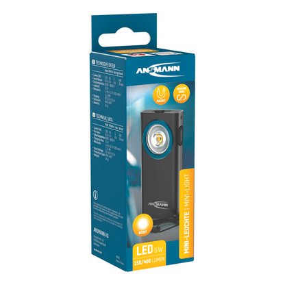 Artikelbild 2 für ANSMANN ML400R LED Taschenlampe schwarz 6,0 cm, 970 Lux, 400 Lumen, 5 W, 1 St., Artikelnummer 629438