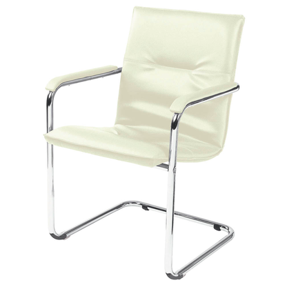 Artikelbild 2 für Nowy Styl Besucherstühle Rumba RUMBA CHROM V01 weiß Kunstleder, 2 St., Artikelnummer 953034