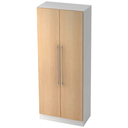 Artikelbild für HAMMERBACHER Aktenschrank Orbis, V7100/W/E/RE weiß, eiche 4 Fachböden 80,0 x 42,0 x 200,4 cm, Artikelnummer 635750