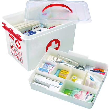 Artikelbild 3 für sunware the q-line Erste-Hilfe-Box 22,0 l weiß/rot 40,0 x 30,0 x 26,0 cm, 1 St., Artikelnummer 427937