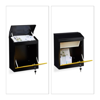 Artikelbild 3 für relaxdays Briefkasten 10020775_359 schwarz-gelb, Artikelnummer 523211