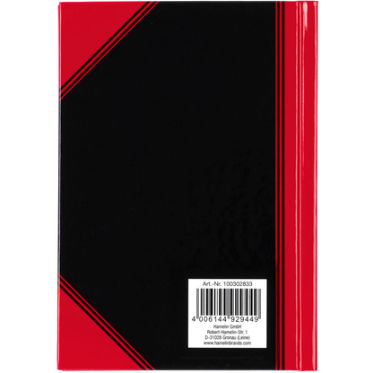 Artikelbild 7 für Bantex Notizbuch Chinakladde DIN A6 blanko, schwarz/rot Hardcover 192 Seiten, 1 St., Artikelnummer 429617