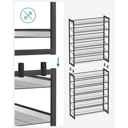 Artikelbild 8 für SONGMICS Schuhregal schwarz 92,5 x 30,7 x 223,0 cm, 1 St., Artikelnummer 760308