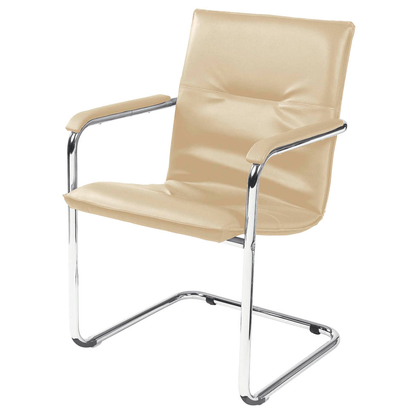 Artikelbild 2 für Nowy Styl Besucherstühle Rumba RUMBA CHROM V46 beige Kunstleder, 2 St., Artikelnummer 953059