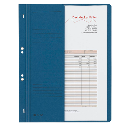 Artikelbild 2 für LEITZ Ösenhefter 3740 Karton blau DIN A4, halber Deckel, 1 St., Artikelnummer 664896