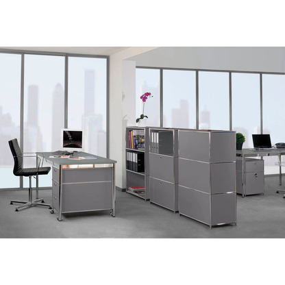 Artikelbild 4 für viasit Aktenregal System4 anthrazit 40,4 x 40,4 x 155,7 cm, 1 St., Artikelnummer 135653